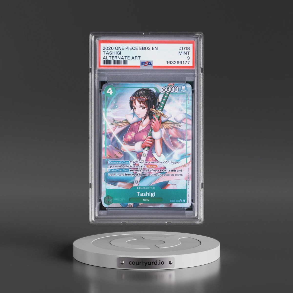 2026 One Piece EB03-Extra Booster -One Piece Heroines Edition #018 Tashigi - Alternate Art (PSA 9 MINT)