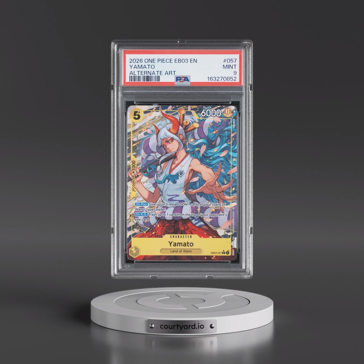 2026 One Piece EB03-Extra Booster -One Piece Heroines Edition #057 Yamato - Alternate Art (PSA 9 MINT)