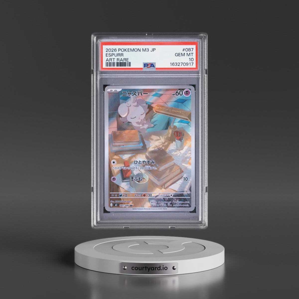 2026 Pokémon M3-Nullifying Zero #087 Espurr - Art Rare (PSA 10 GEM MINT)