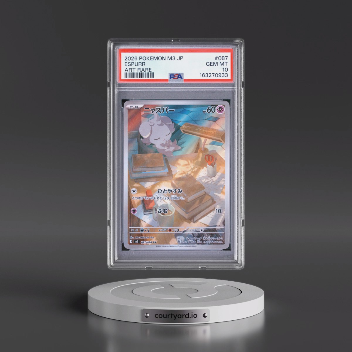 2026 Pokémon M3-Nullifying Zero #087 Espurr - Art Rare (PSA 10 GEM MINT)