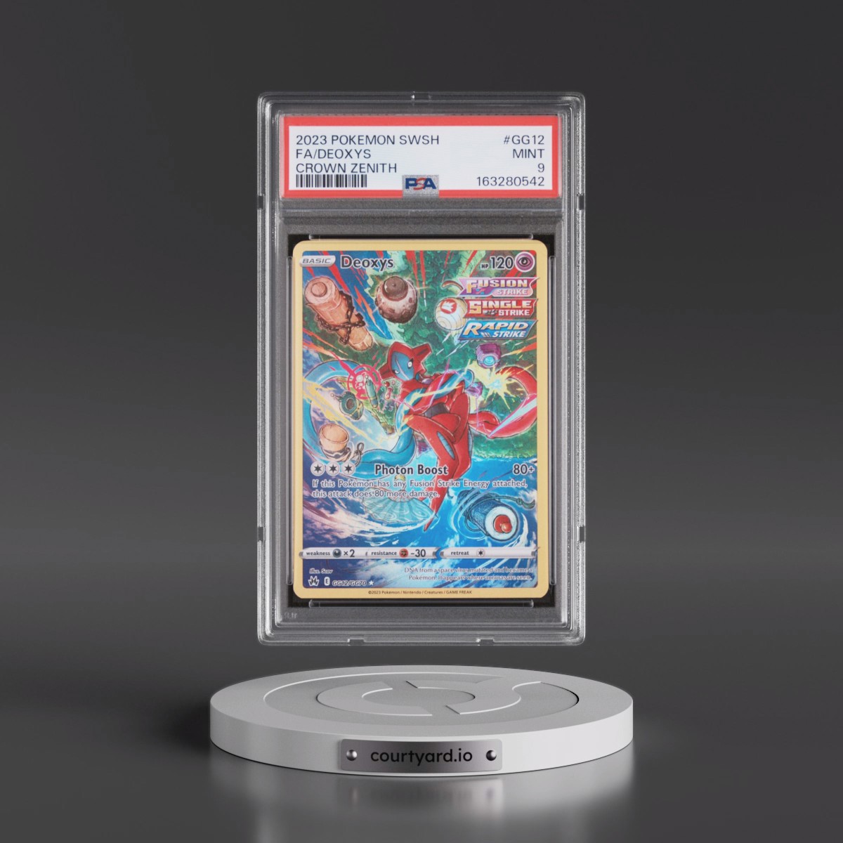 2023 Pokémon Sword and Shield Crown Zenith #GG12 Deoxys - Full Art (PSA 9 MINT)