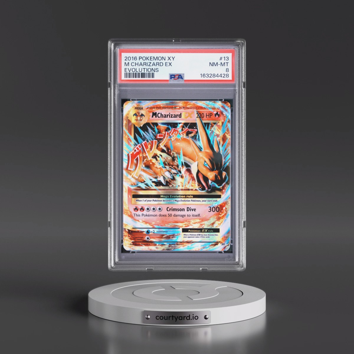 2016 Pokémon XY Evolutions #13 M Charizard EX - Holo (PSA 8 NM-MT)