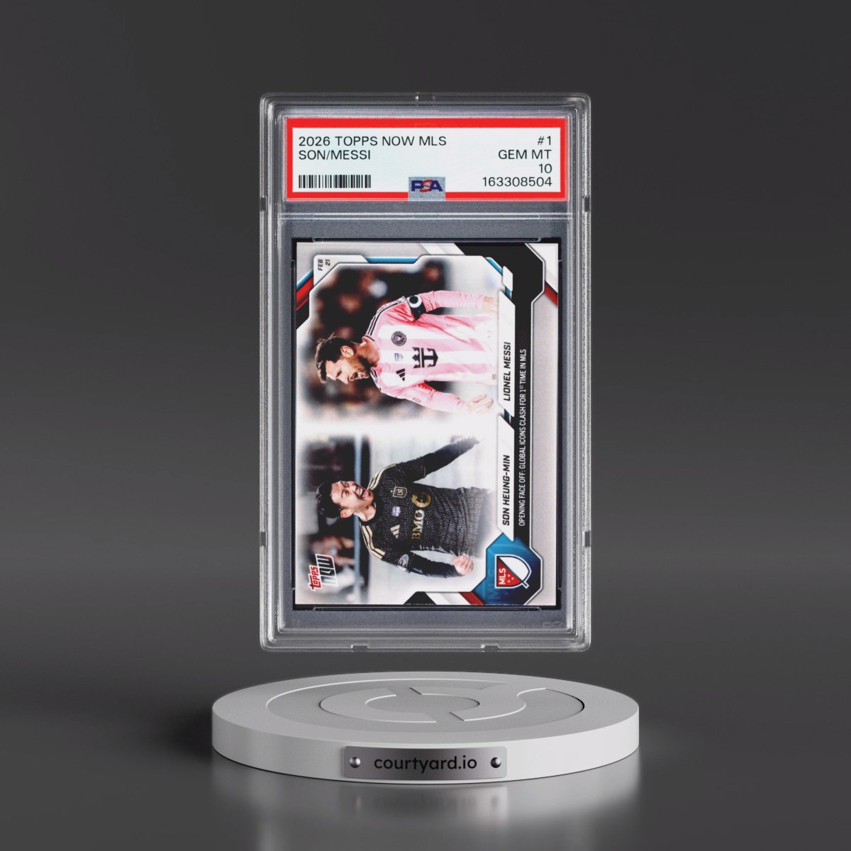 2026 Topps Now MLS #1 Lionel Messi/Son Heung-Min (PSA 10 GEM MINT)