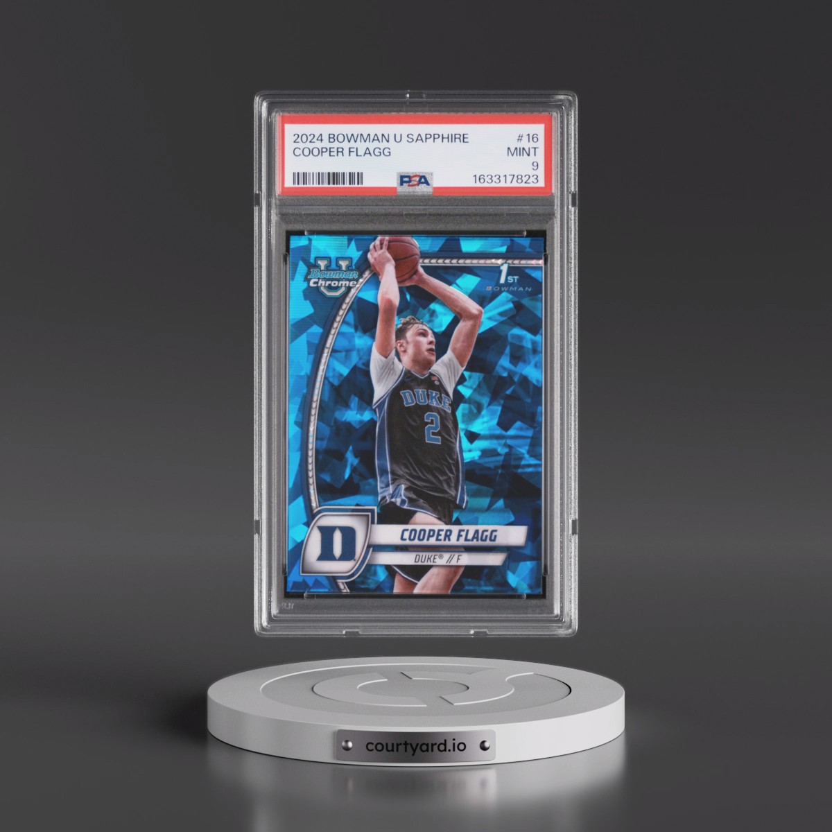 2024 Bowman University Chrome Sapphire #16 Cooper Flagg (PSA 9 MINT)
