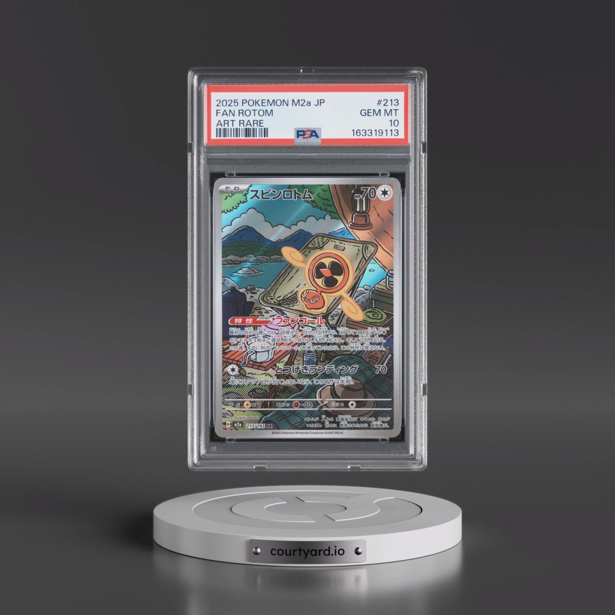 2025 Pokémon M2a-Mega Dream EX #213 Fan Rotom - Art Rare (PSA 10 GEM MINT)