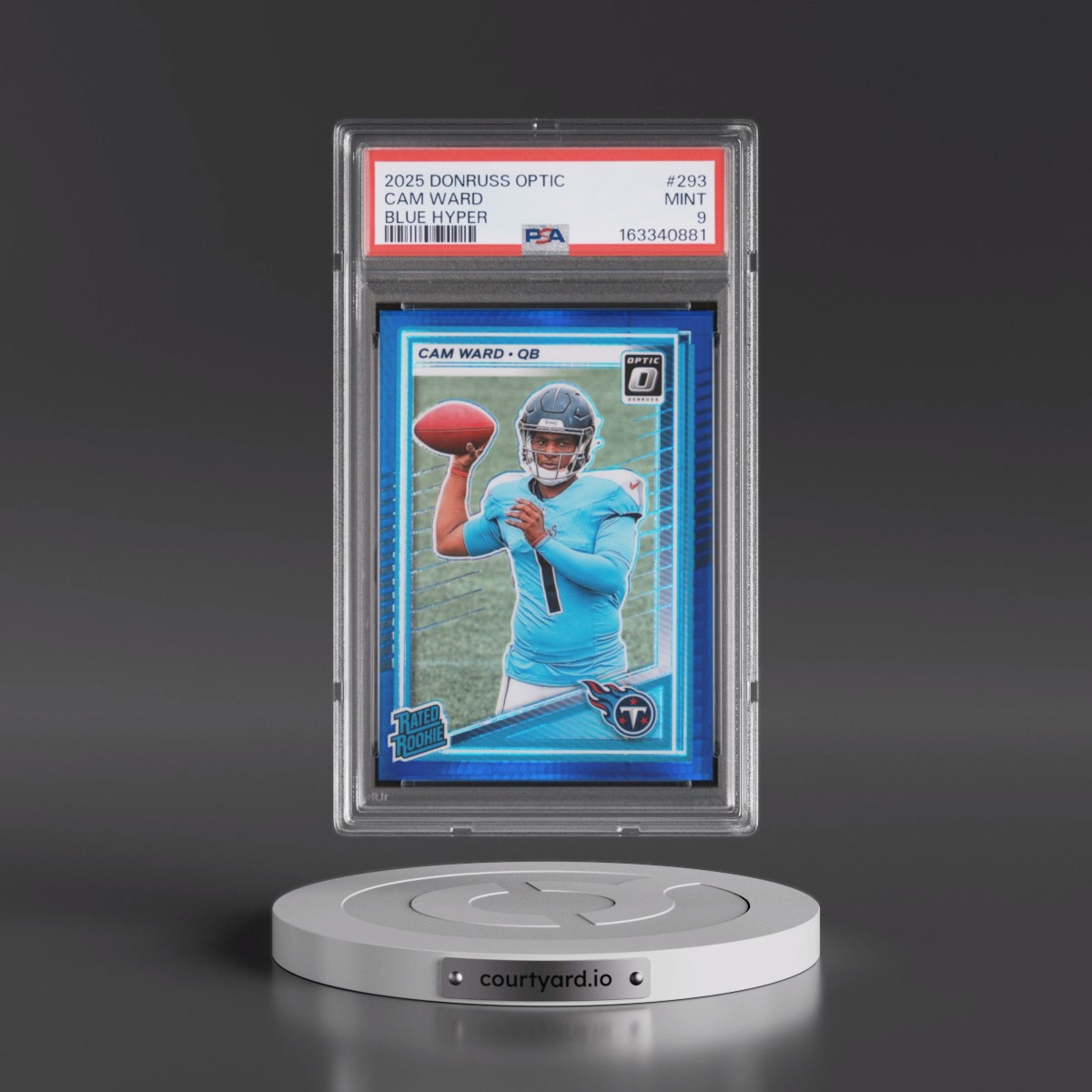 2025 Panini Donruss Optic #293 Cam Ward - Blue Hyper (PSA 9 MINT)
