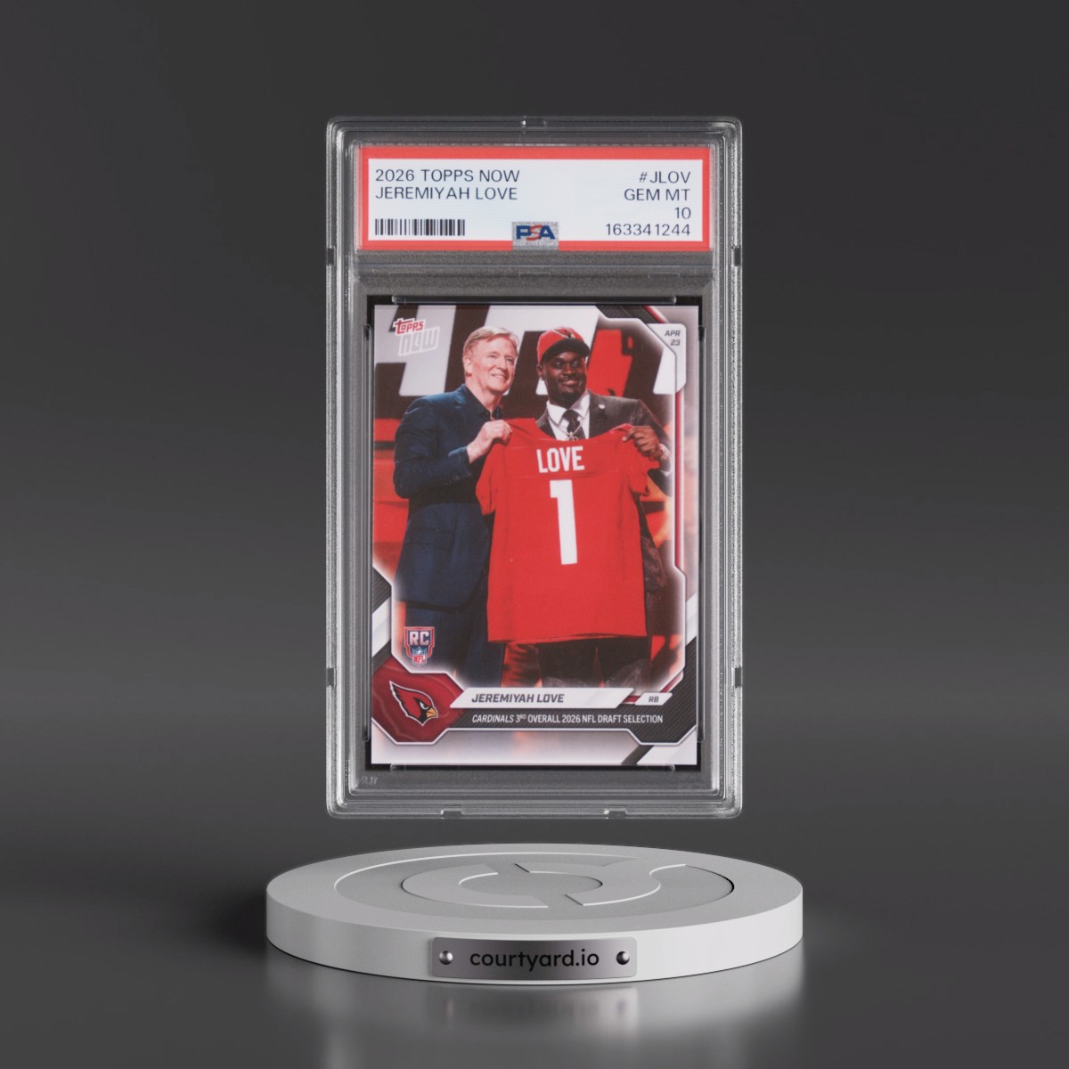 2026 Topps Now Jeremiyah Love #JLOV PSA 10
