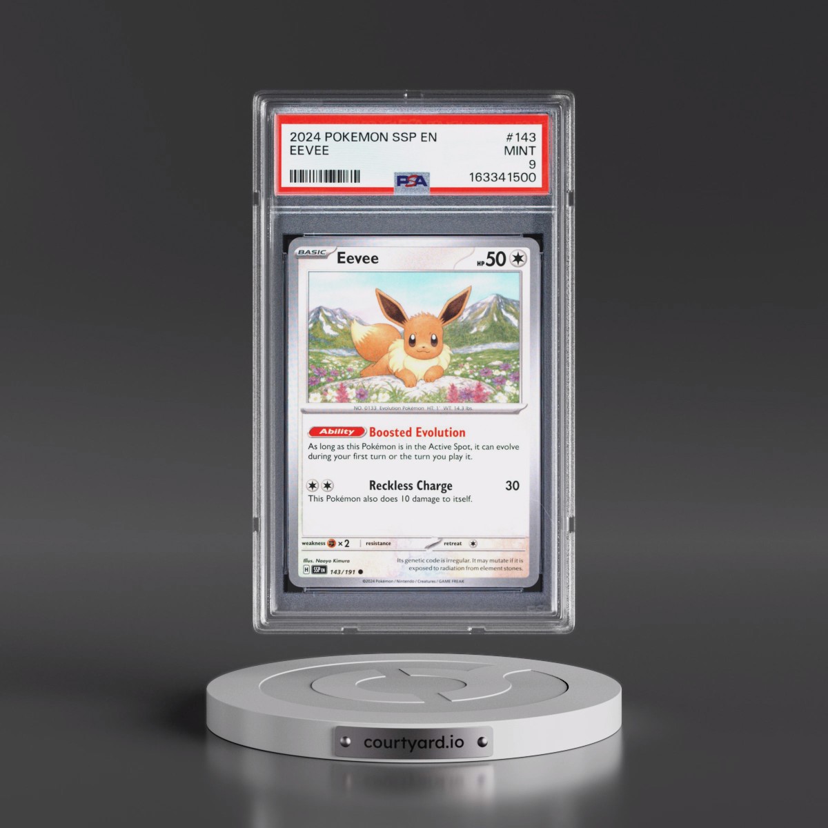 2024 Pokémon Ssp EN-Surging Sparks #143 Eevee (PSA 9 MINT)