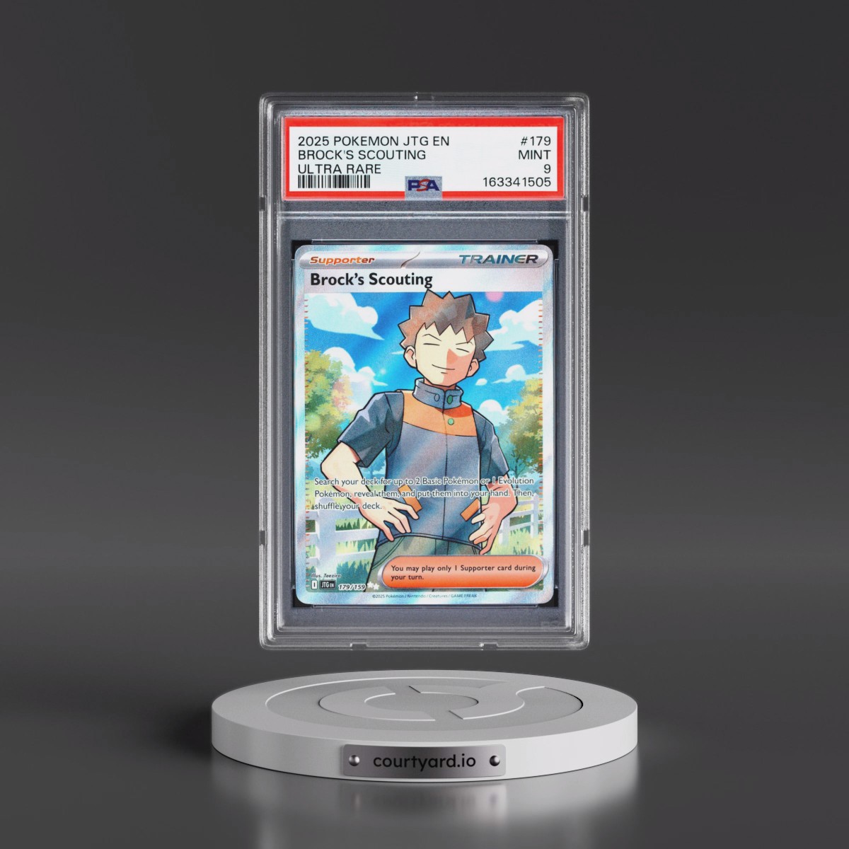 2025 Pokémon Jtg EN-Journey Together #179 Brock's Scouting - Ultra Rare (PSA 9 MINT)