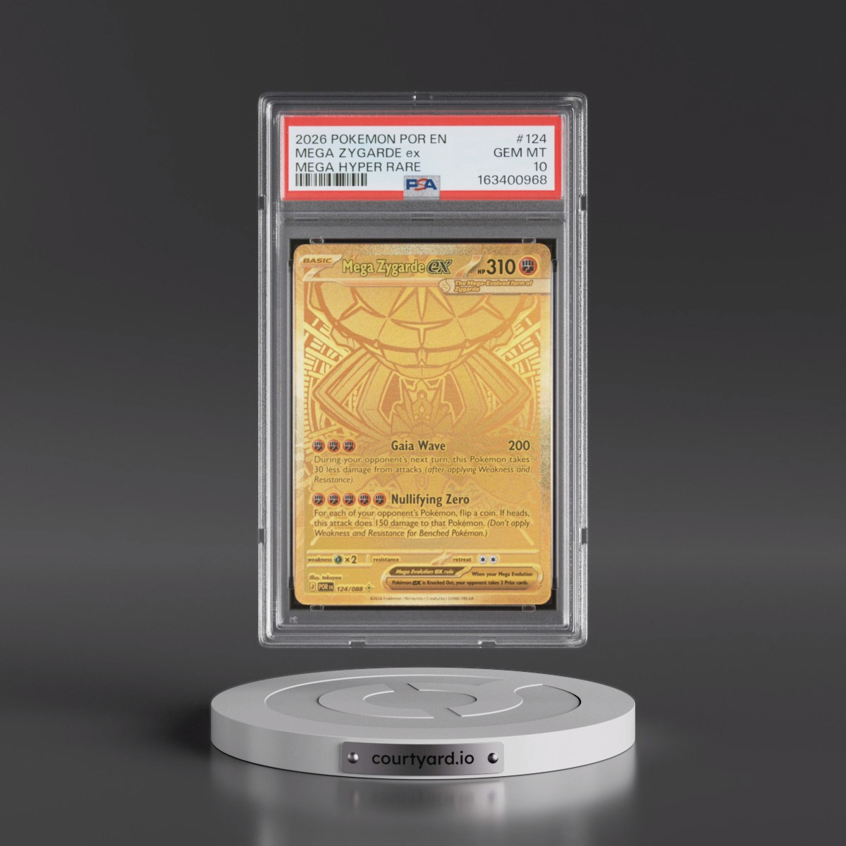 2026 Pokémon Por EN-Perfect Order Mega Zygarde EX - Holo Mega Hyper Rare #124 PSA 10