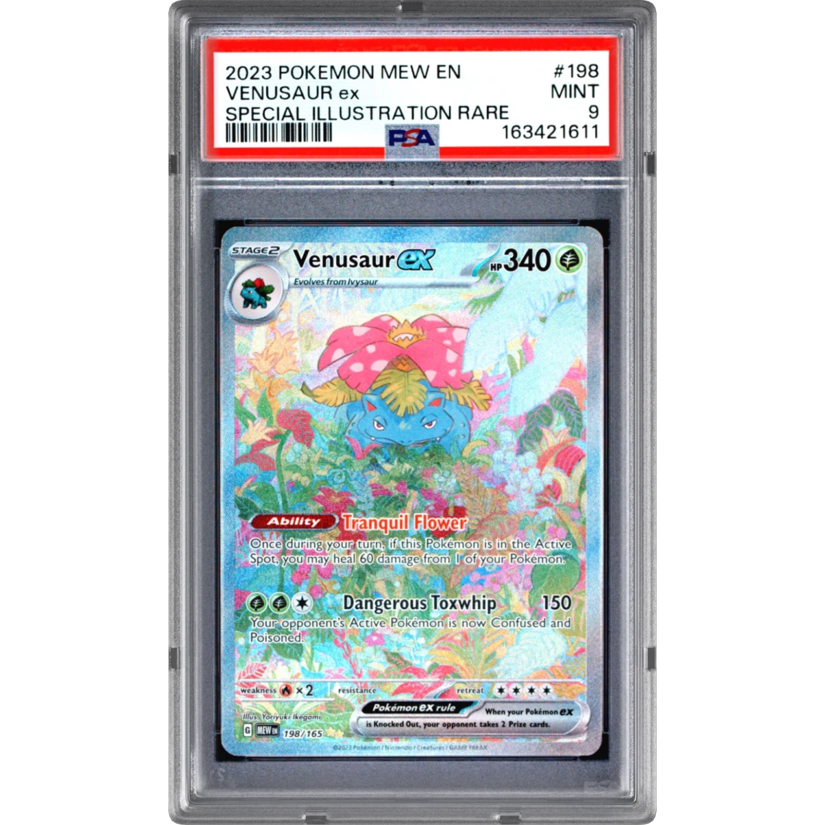 2023 Pokémon Mew EN-151 #198 Venusaur EX - Holo Special Illustration Rare (PSA 9 MINT)
