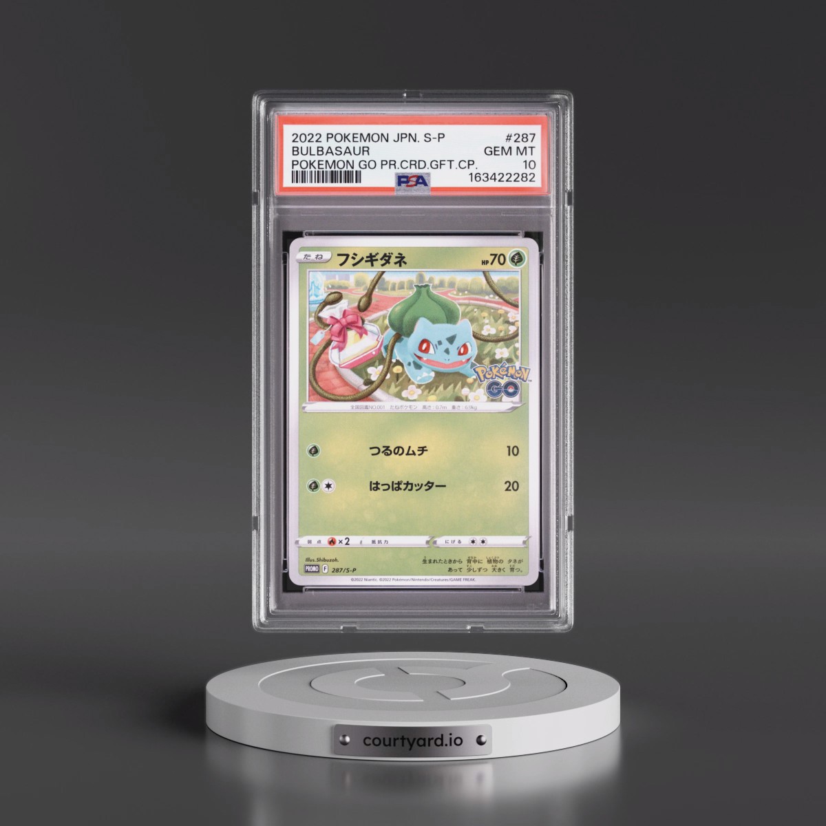 2022 Pokémon S Promo #287 Bulbasaur - Pokemon Go Promo Card Gift Campaign (PSA 10 GEM MINT)