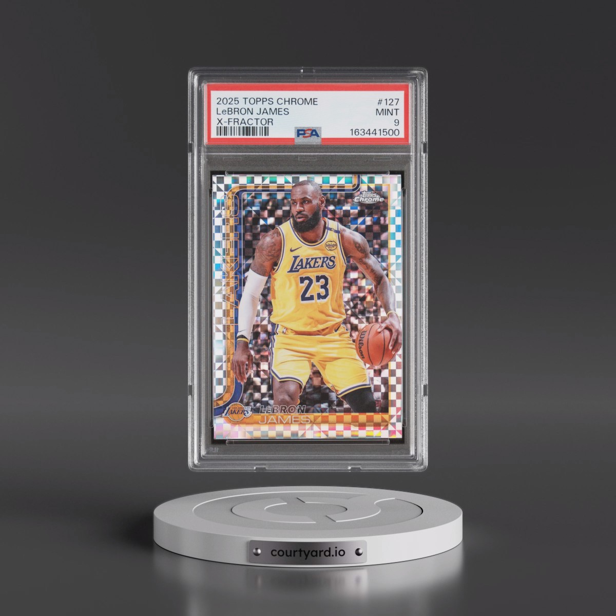 2025 Topps Chrome #127 LeBron James - X-Fractor (PSA 9 MINT)
