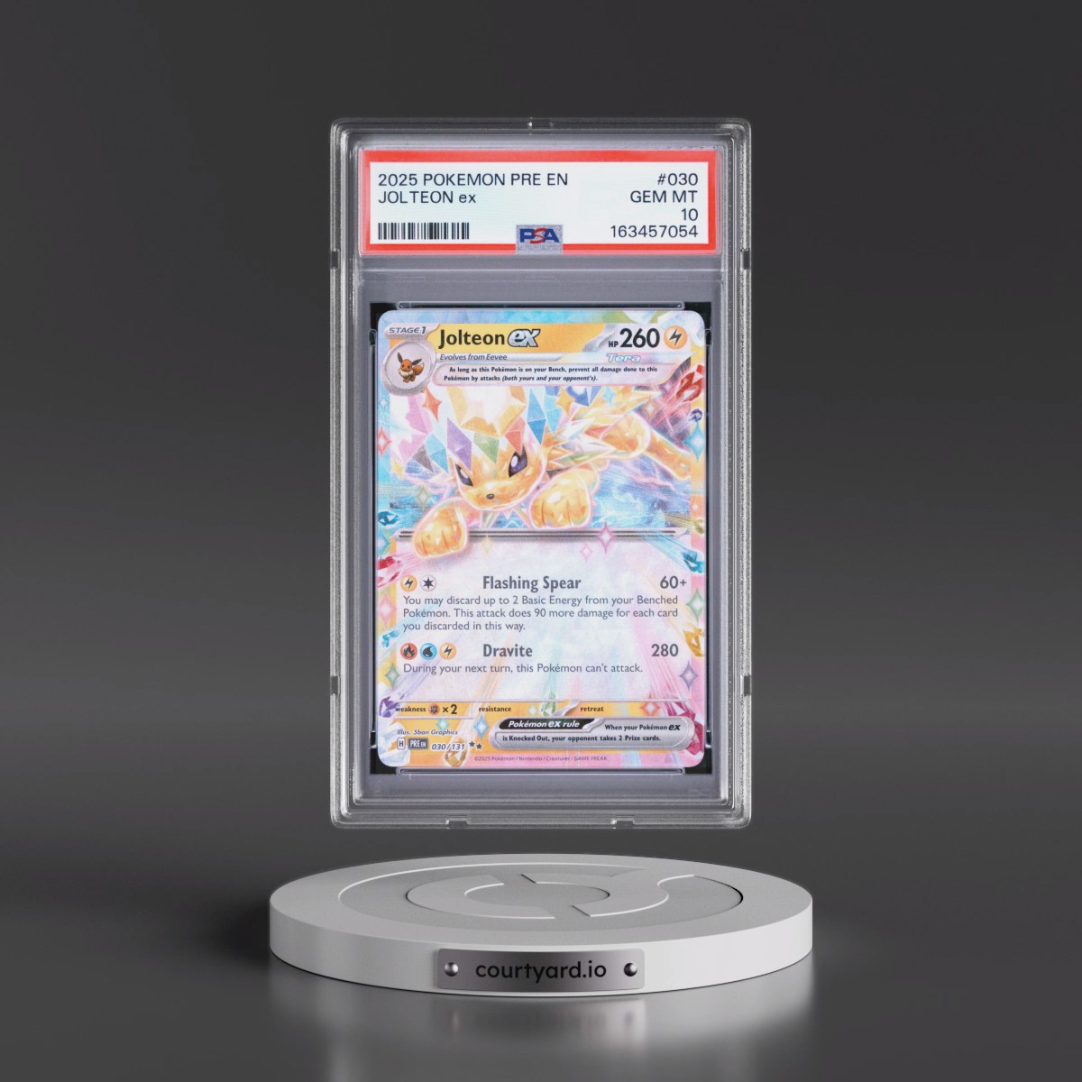 2025 Pokémon Pre EN-Prismatic Evolutions #030 Jolteon EX - Holo (PSA 10 GEM MINT)