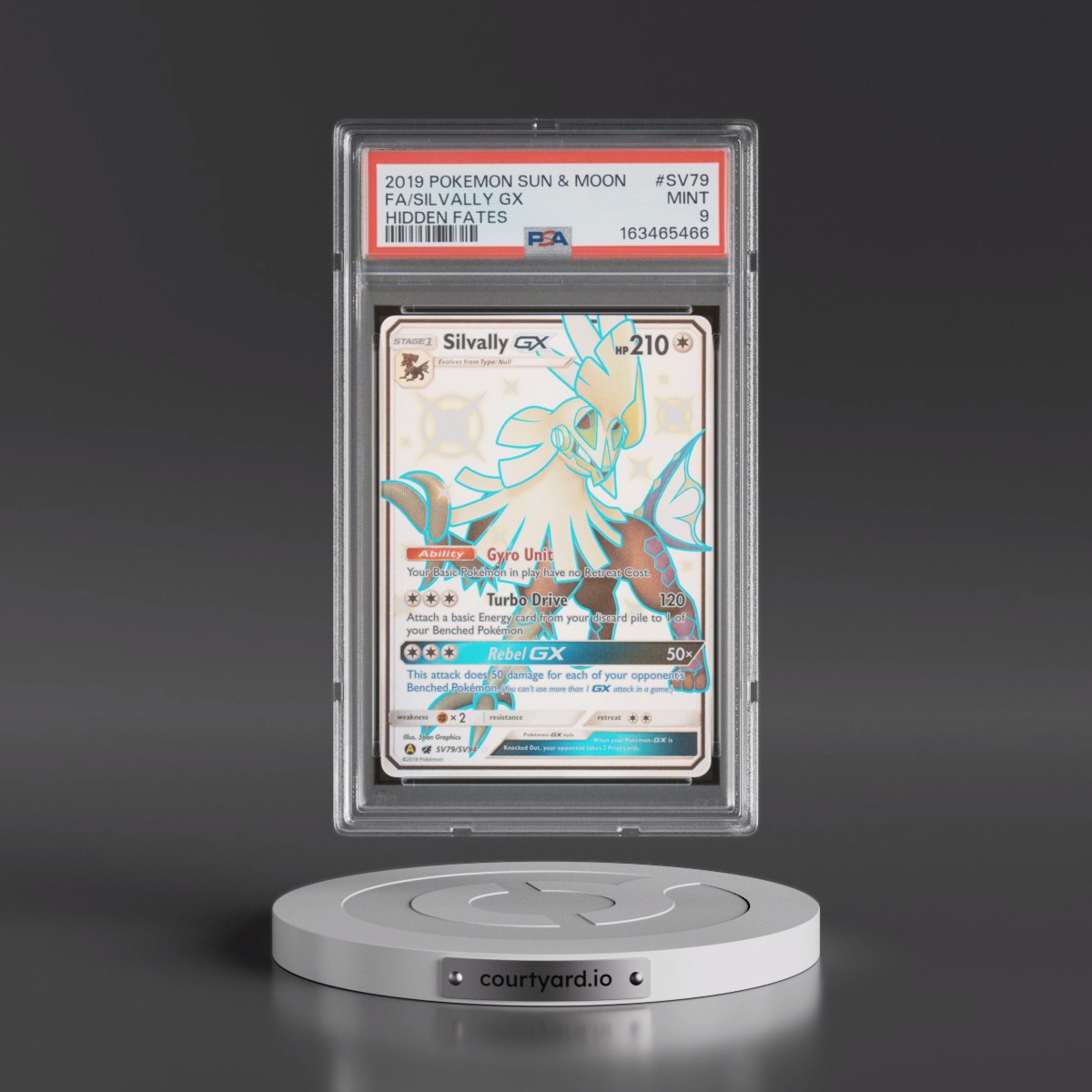 2019 Pokémon Sun & Moon Hidden Fates #SV79 Silvally GX - Holo Full Art (PSA 9 MINT)