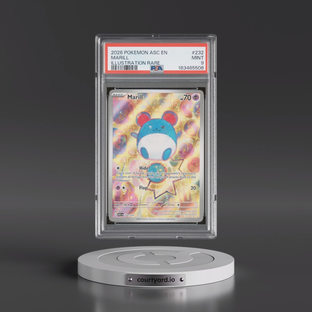 2026 Pokémon Asc EN-Ascended Heroes #232 Marill - Illustration Rare (PSA 9 MINT)