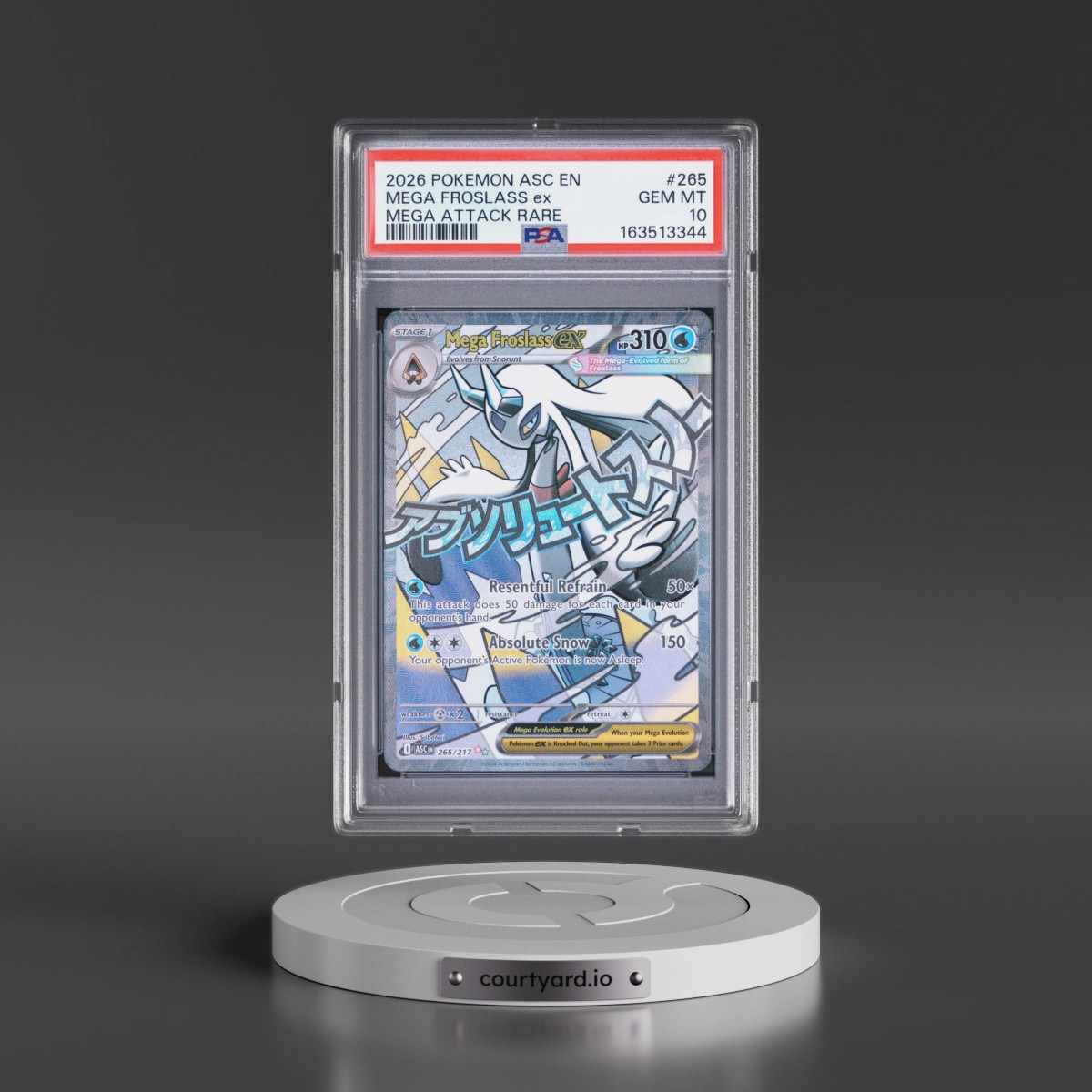 2026 Pokémon Asc EN-Ascended Heroes #265 Mega Froslass EX - Holo Mega Attack Rare (PSA 10 GEM MINT)