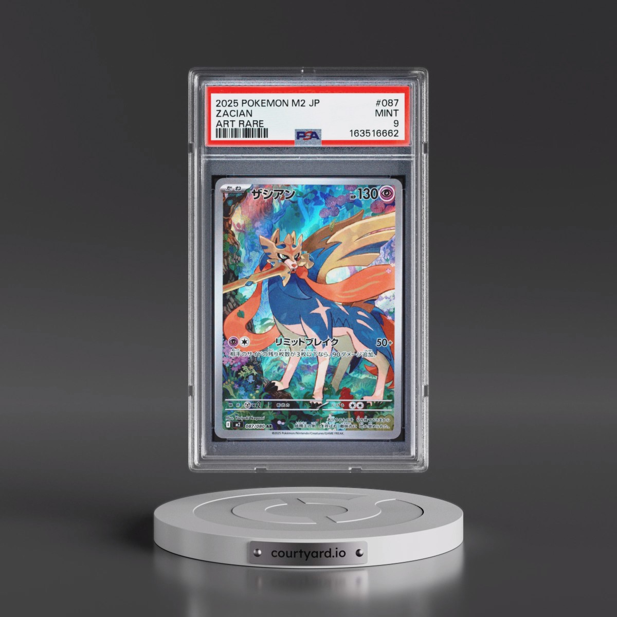 2025 Pokémon M2-Inferno X #087 Zacian - Art Rare (PSA 9 MINT)