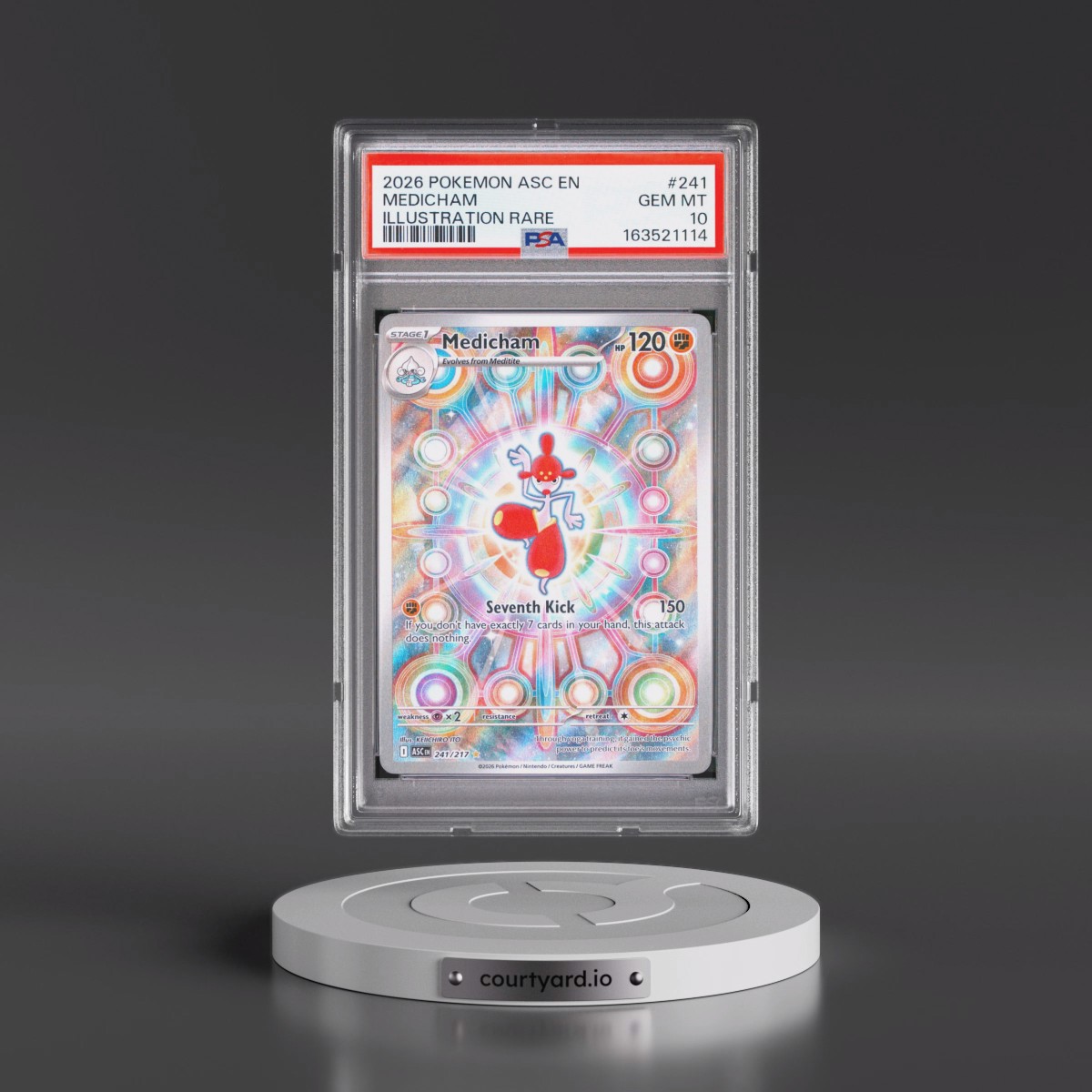 2026 Pokémon Asc EN-Ascended Heroes #241 Medicham - Illustration Rare (PSA 10 GEM MINT)