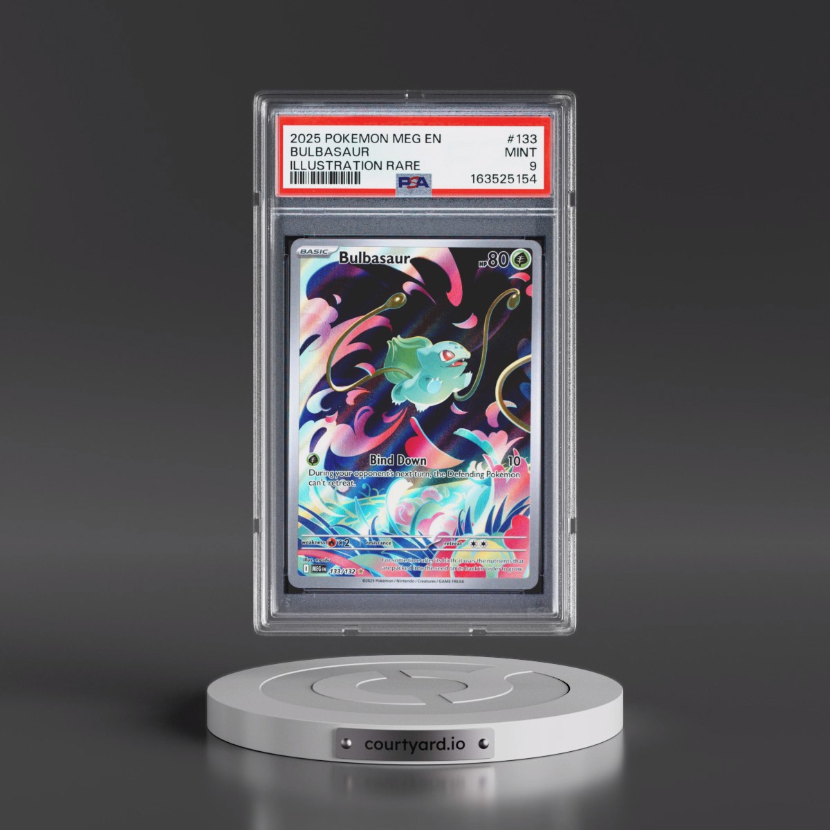 2025 Pokémon Meg EN-Mega Evolution #133 Bulbasaur - Illustration Rare (PSA 9 MINT)