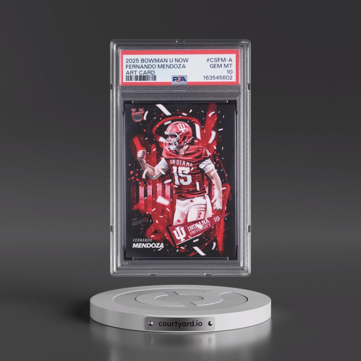 2025 Bowman U Now Art Card #CSFM-A Fernando Mendoza (PSA 10 GEM MINT)