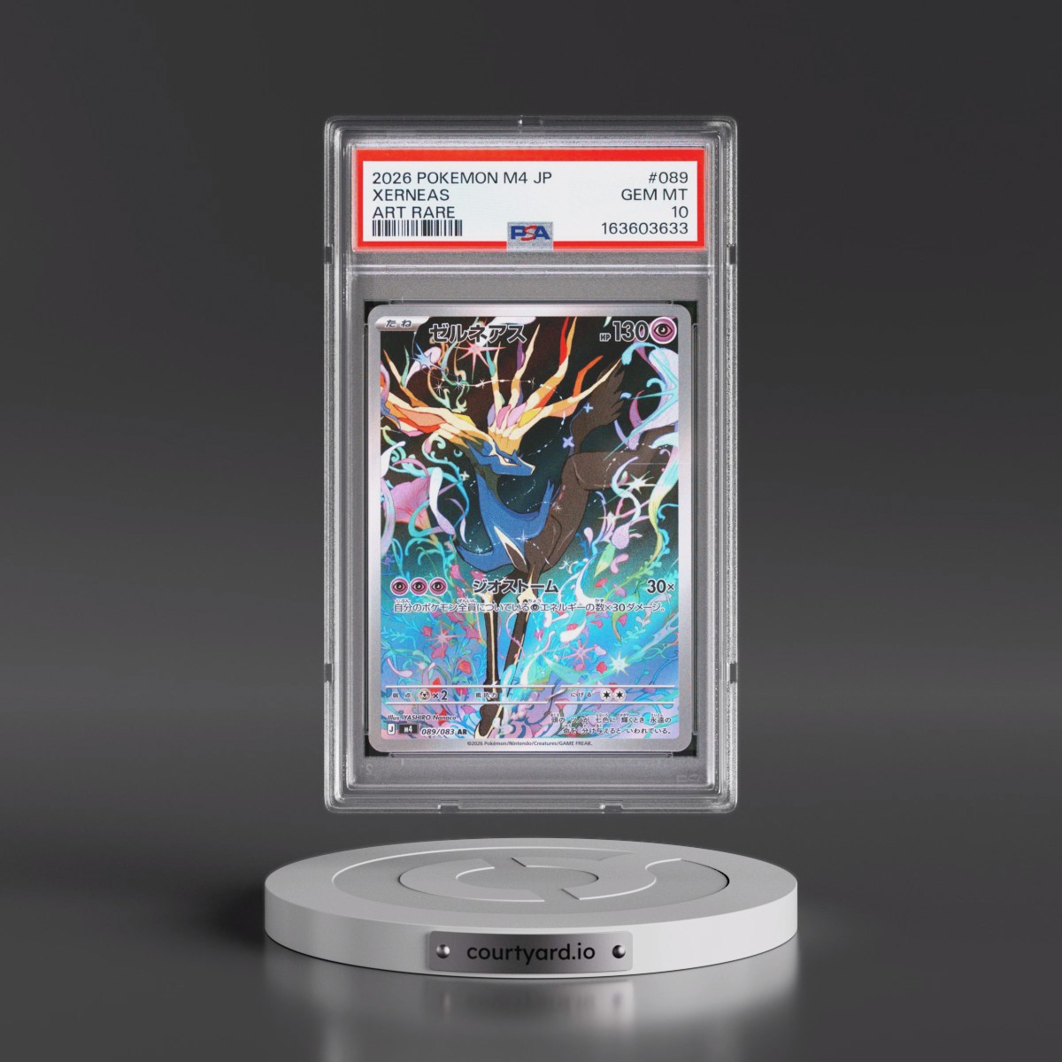 2026 Pokémon M4-Ninja Spinner #089 Xerneas - Art Rare (PSA 10 GEM MINT)