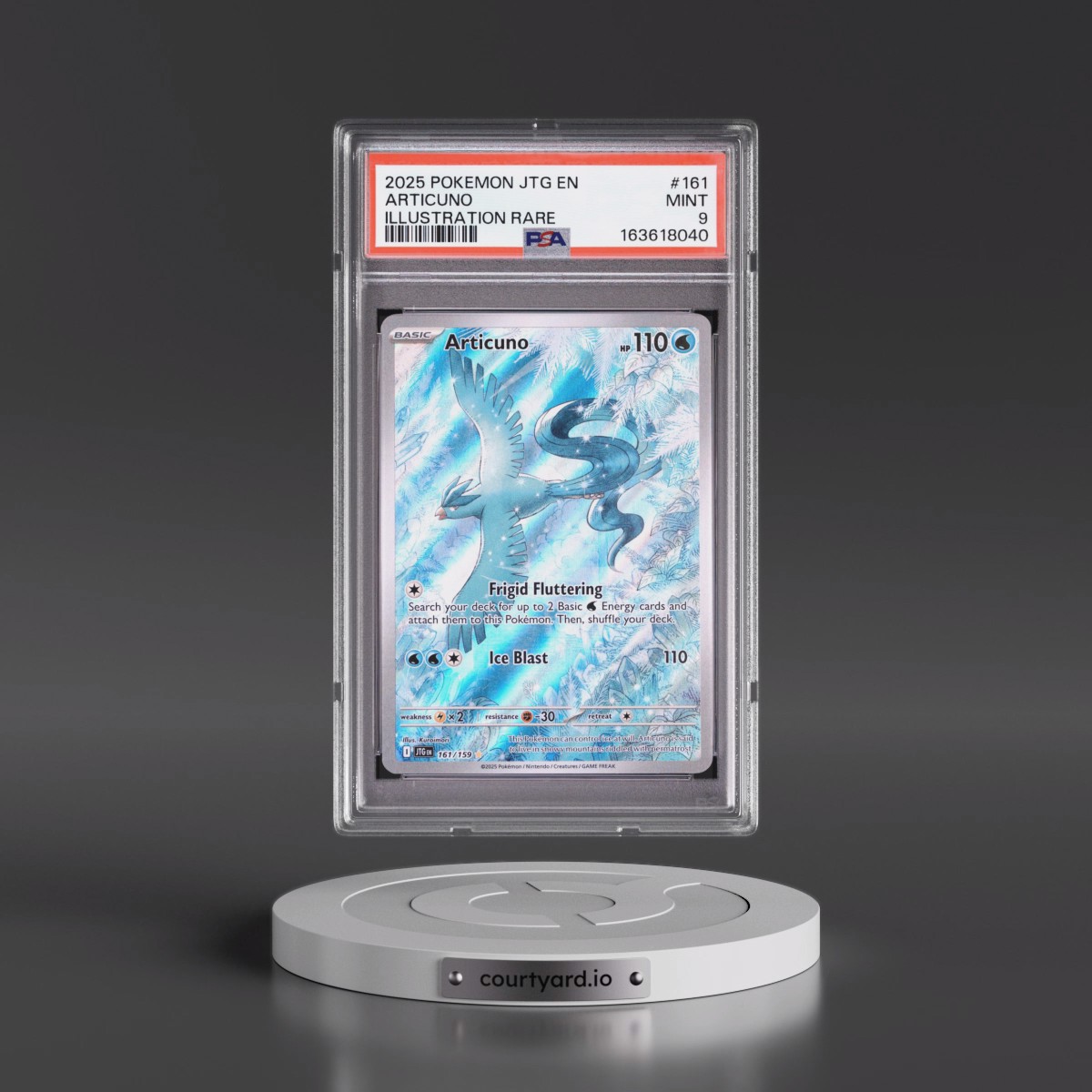 2025 Pokémon Jtg EN-Journey Together #161 Articuno - Illustration Rare (PSA 9 MINT)