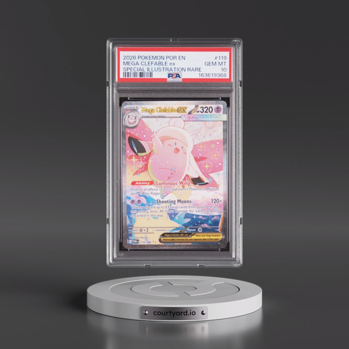 2026 Pokémon Por EN-Perfect Order #119 Mega Clefable EX - Holo Special Illustration Rare (PSA 10 GEM MINT)