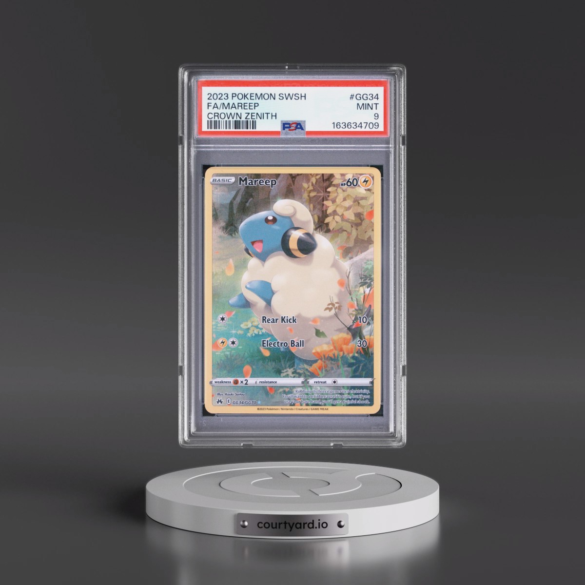 2023 Pokémon Sword and Shield Crown Zenith #GG34 Mareep - Full Art (PSA 9 MINT)