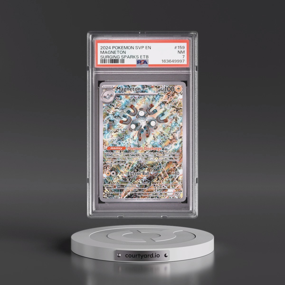 2024 Pokémon Svp EN-SV Black Star Promo #159 Magneton - Surging Sparks Elite Trainer Box (PSA 7 NM)