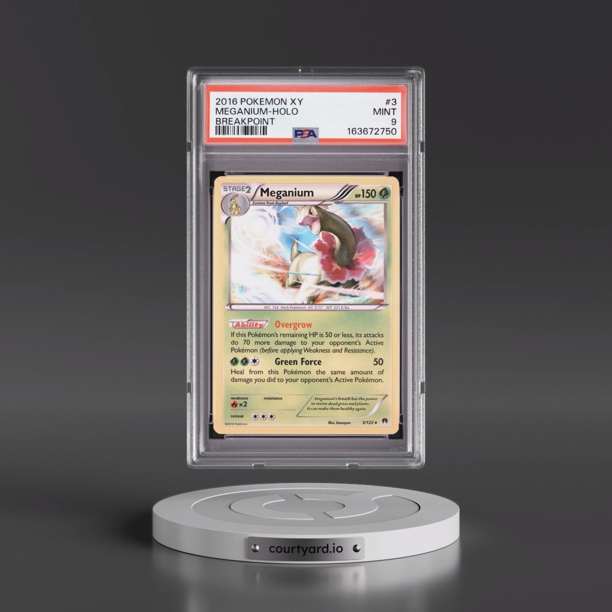 2016 Pokémon XY Breakpoint #3 Meganium - Holo (PSA 9 MINT)