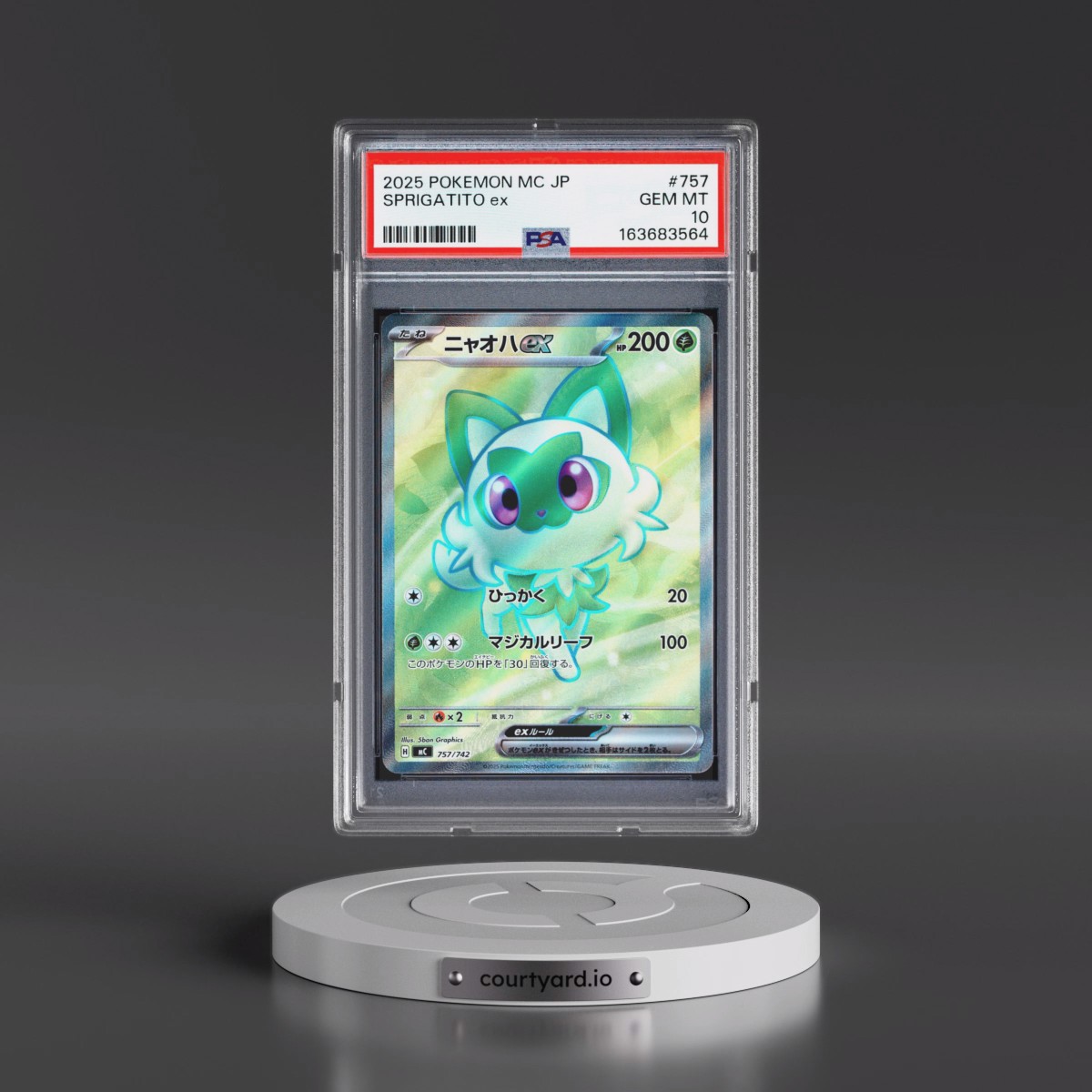 2025 Pokémon MC-Start Deck 100 Battle Collection #757 Sprigatito EX - Holo (PSA 10 GEM MINT)