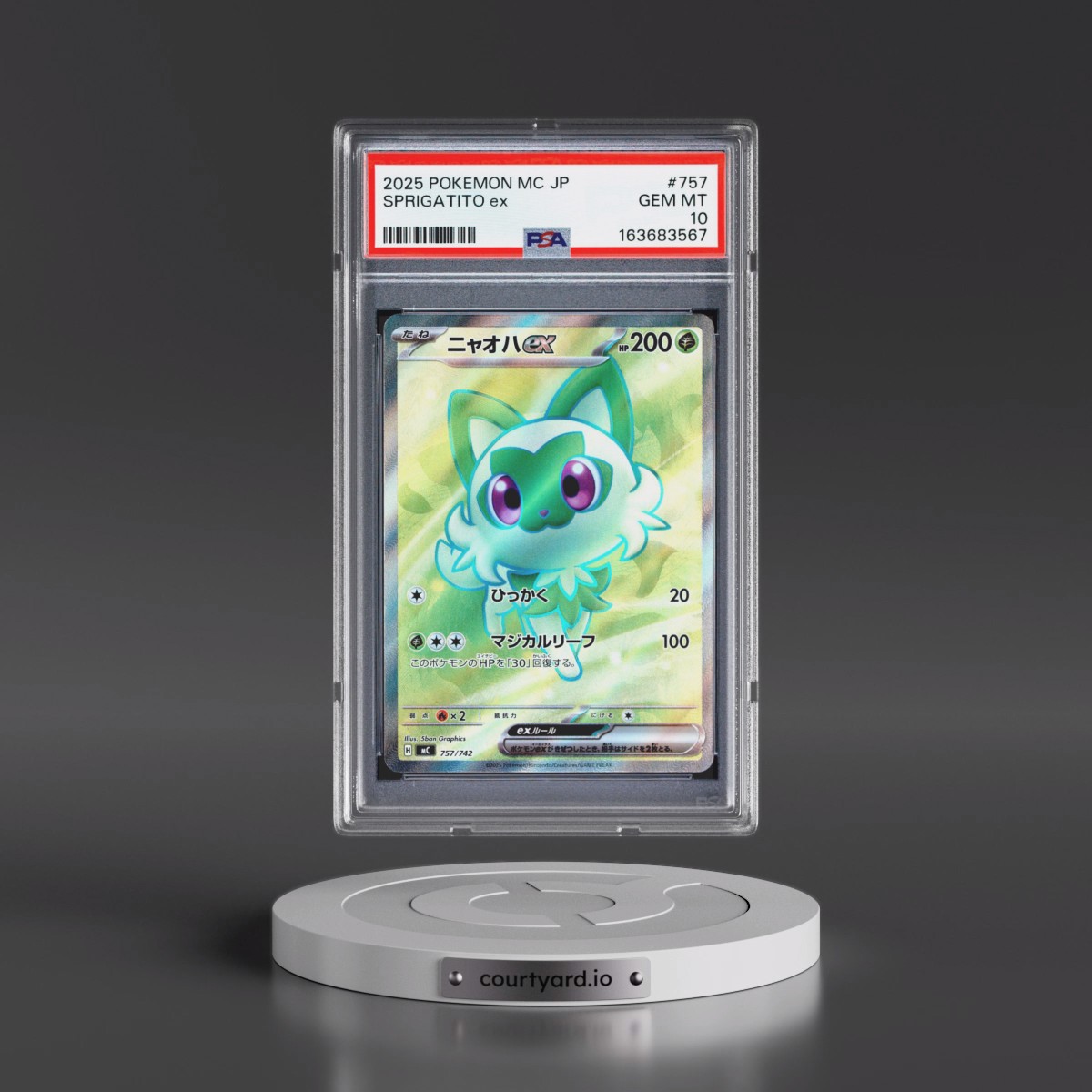 2025 Pokémon MC-Start Deck 100 Battle Collection #757 Sprigatito EX - Holo (PSA 10 GEM MINT)
