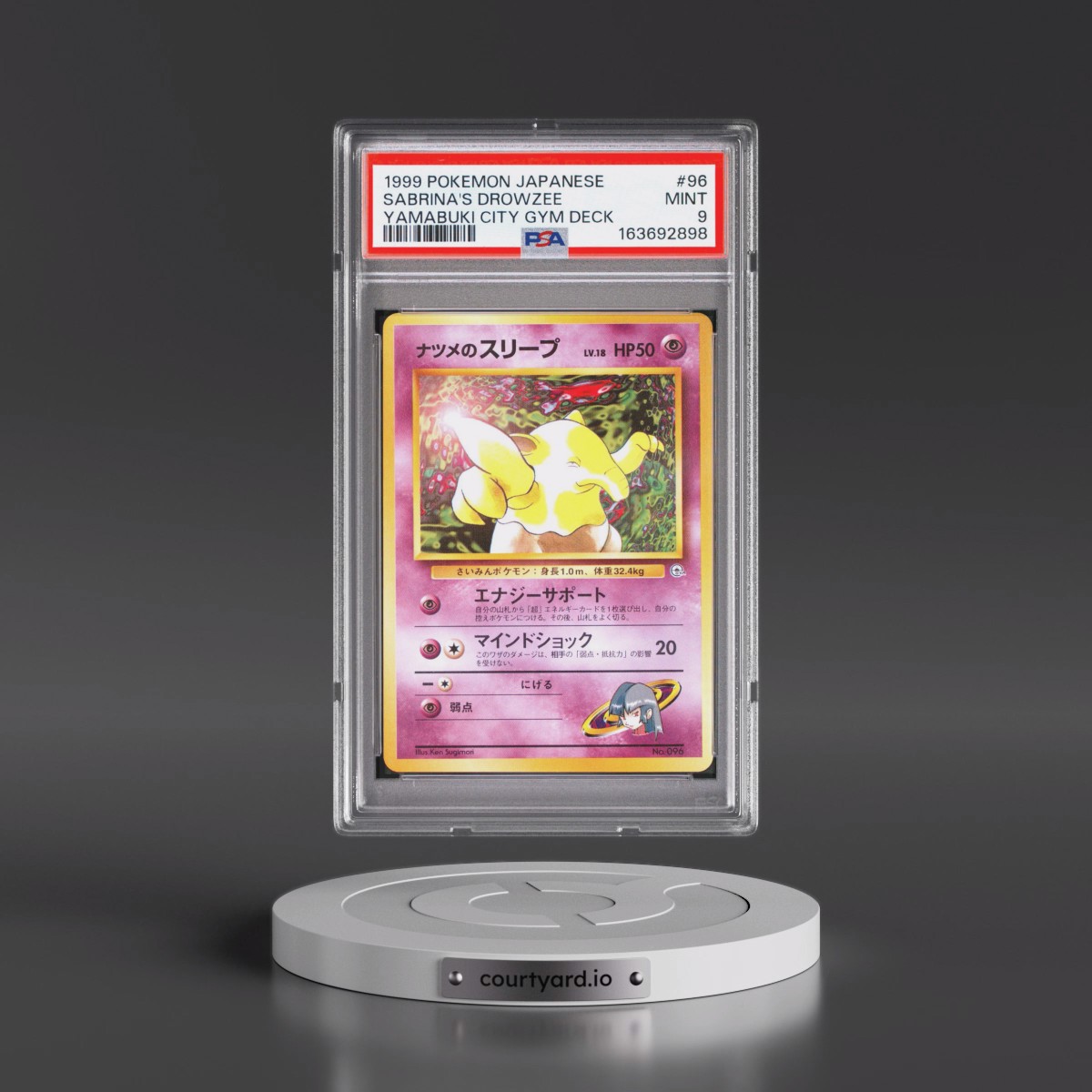 1999 Pokémon Yamabuki City Gym Deck #96 Sabrina's Drowzee (PSA 9 MINT)