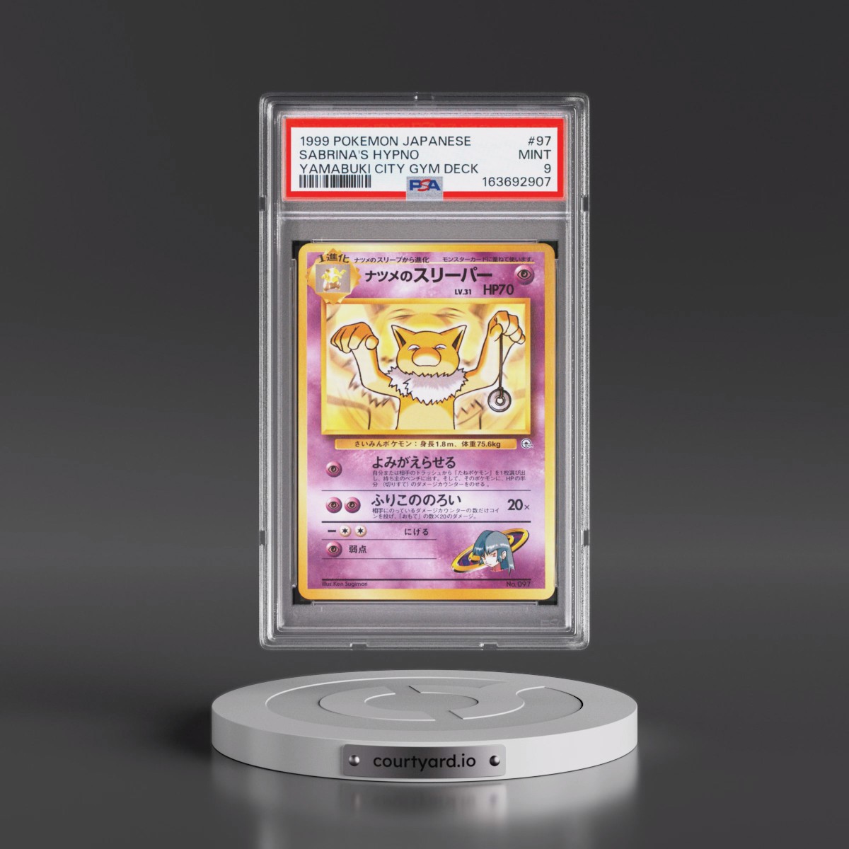 1999 Pokémon Yamabuki City Gym Deck #97 Sabrina's Hypno (PSA 9 MINT)