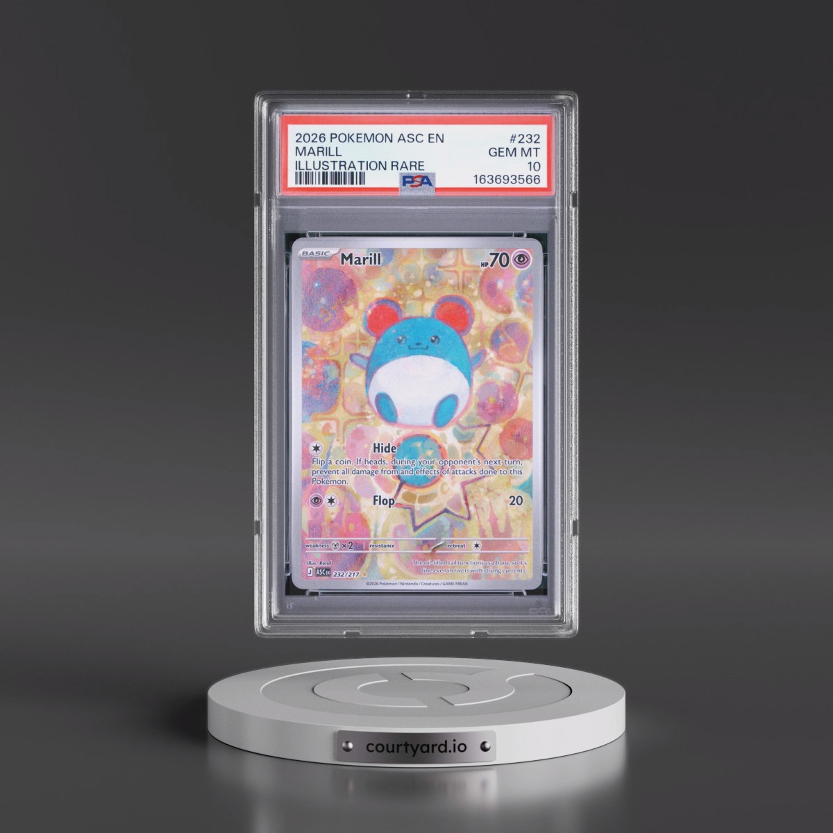 2026 Pokémon Asc EN-Ascended Heroes #232 Marill - Illustration Rare (PSA 10 GEM MINT)