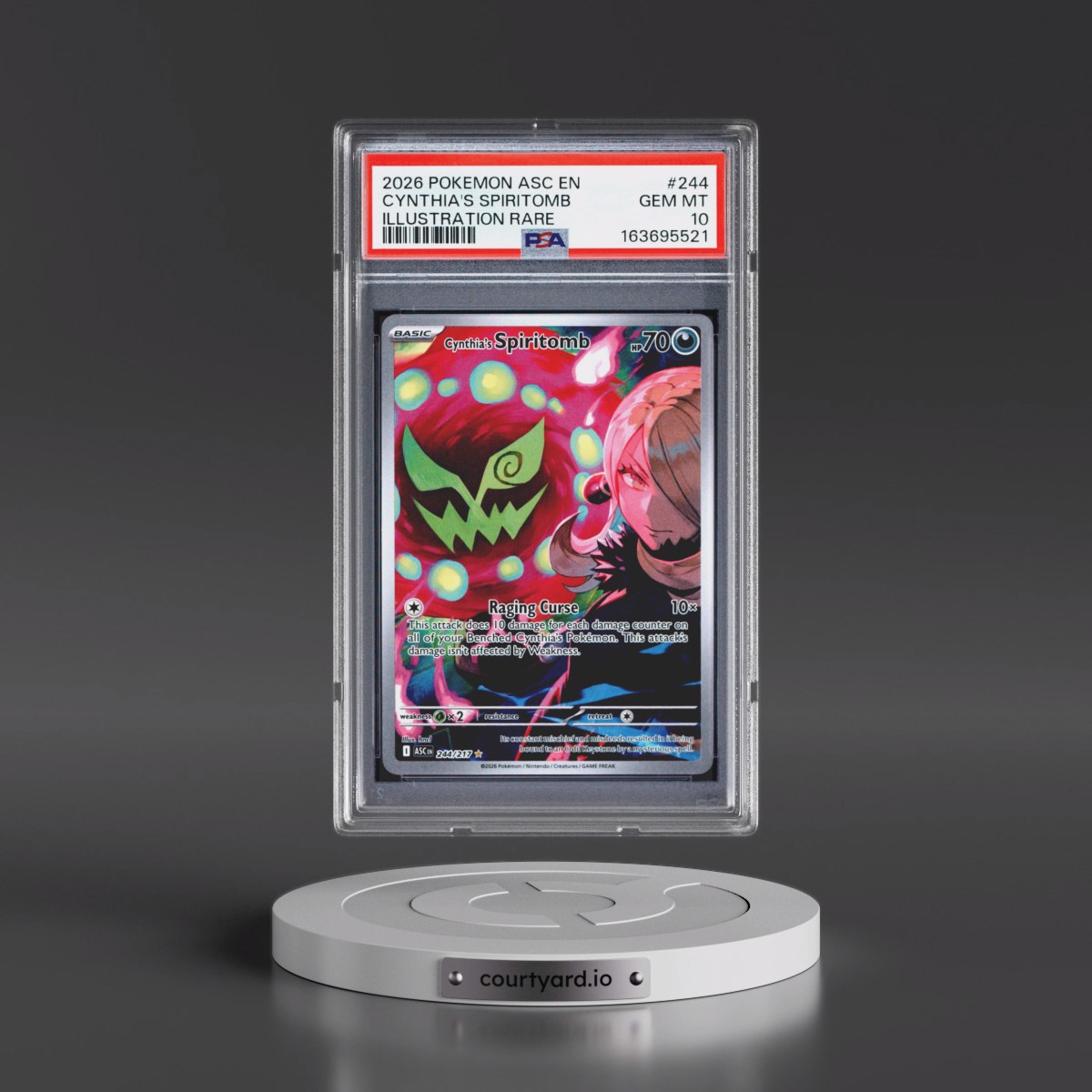 2026 Pokémon Asc EN-Ascended Heroes #244 Cynthia's Spiritomb - Illustration Rare (PSA 10 GEM MINT)
