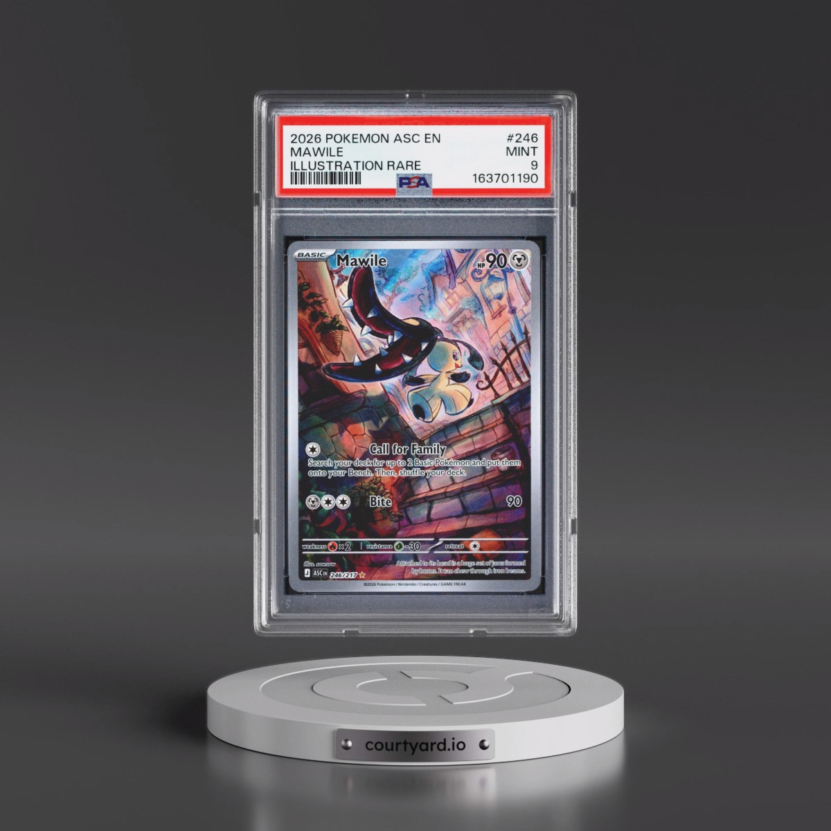 2026 Pokémon Asc EN-Ascended Heroes #246 Mawile - Illustration Rare (PSA 9 MINT)