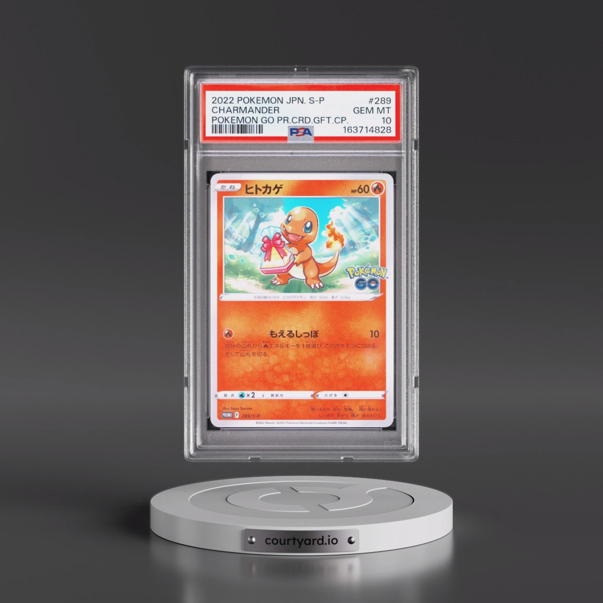 2022 Pokémon S Promo #289 Charmander - Pokemon Go Promo Card Gift Campaign (PSA 10 GEM MINT)