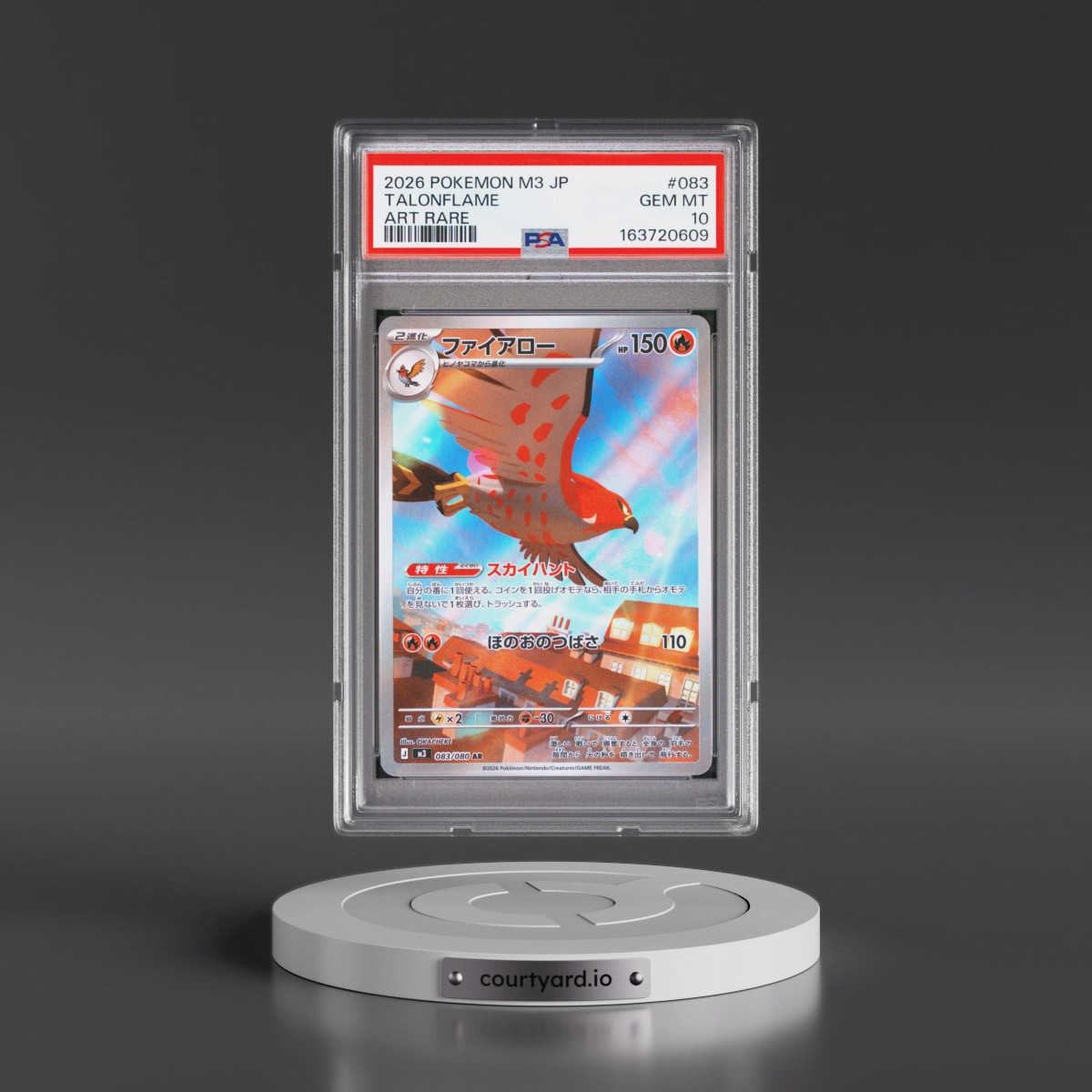 2026 Pokémon M3-Nullifying Zero #083 Talonflame - Art Rare (PSA 10 GEM MINT)