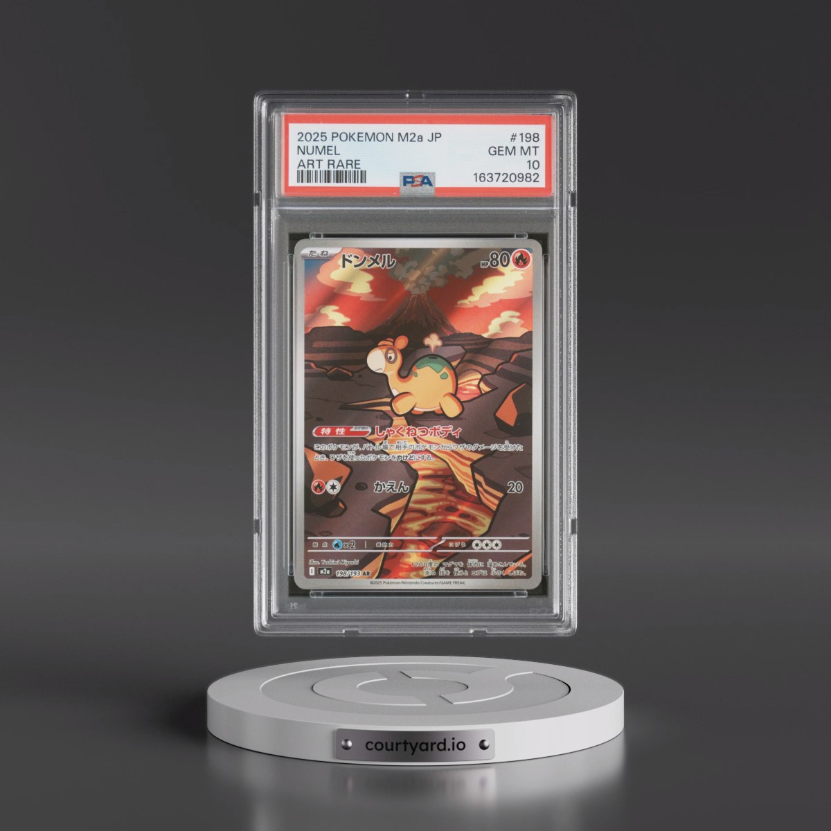 2025 Pokémon M2a-Mega Dream EX #198 Numel - Art Rare (PSA 10 GEM MINT)