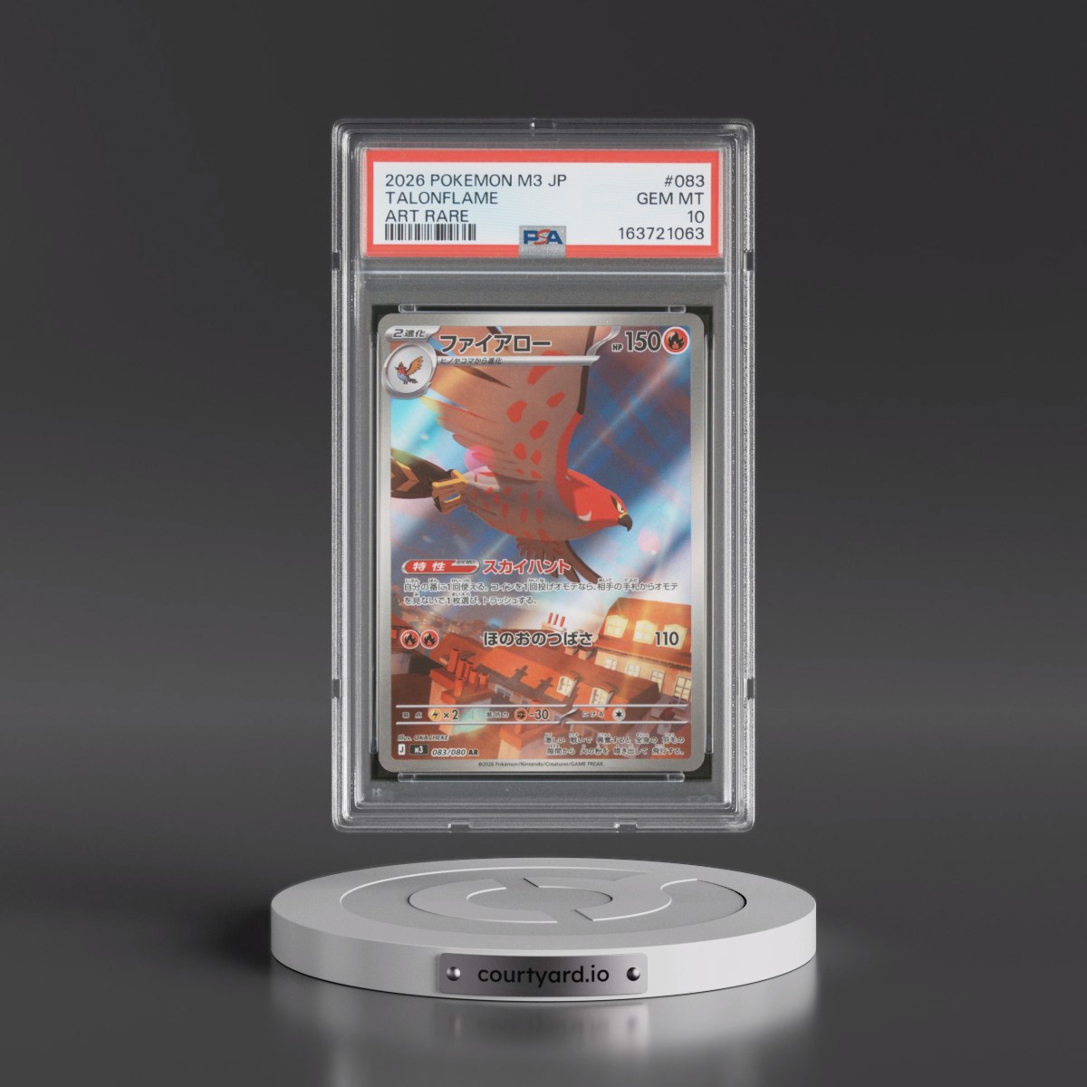 2026 Pokémon M3-Nullifying Zero #083 Talonflame - Art Rare (PSA 10 GEM MINT)