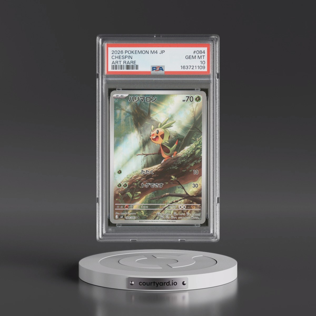 2026 Pokémon M4-Ninja Spinner #084 Chespin - Art Rare (PSA 10 GEM MINT)