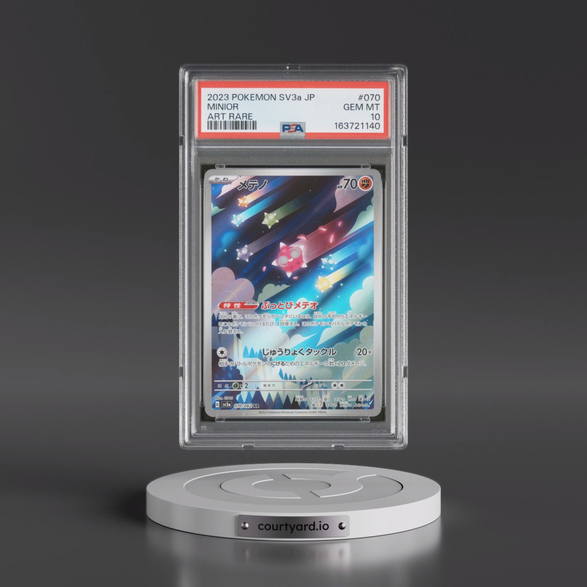 2023 Pokémon Sv3a-Raging Surf #070 Minior - Art Rare (PSA 10 GEM MINT)