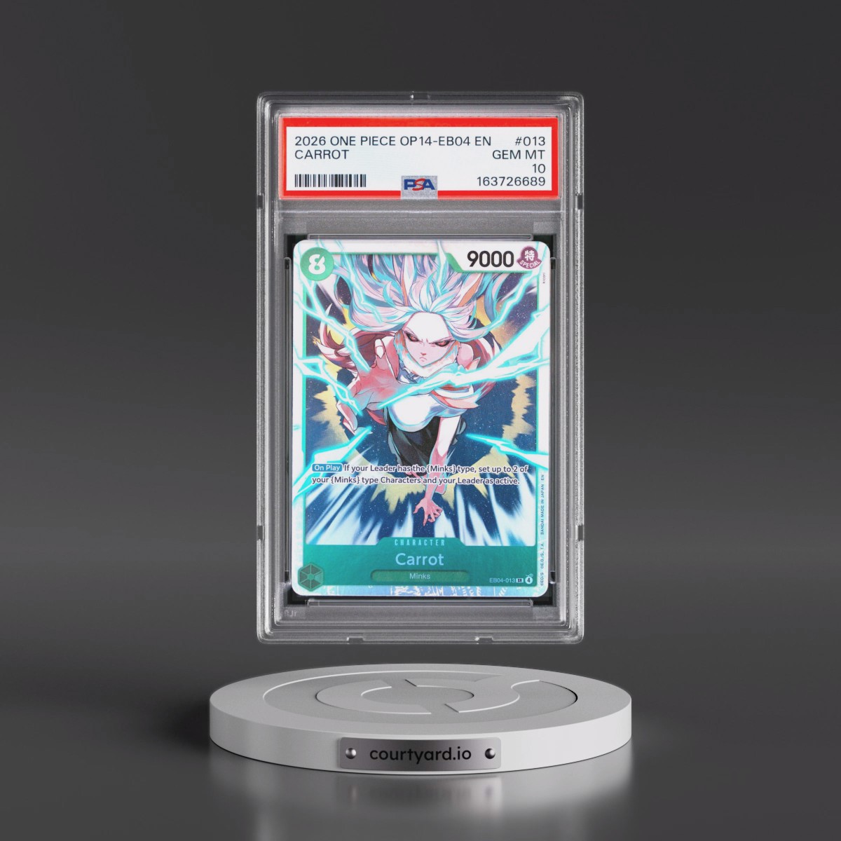 2026 One Piece OP14-EB04-the Azure Sea's Seven #013 Carrot (PSA 10 GEM MINT)
