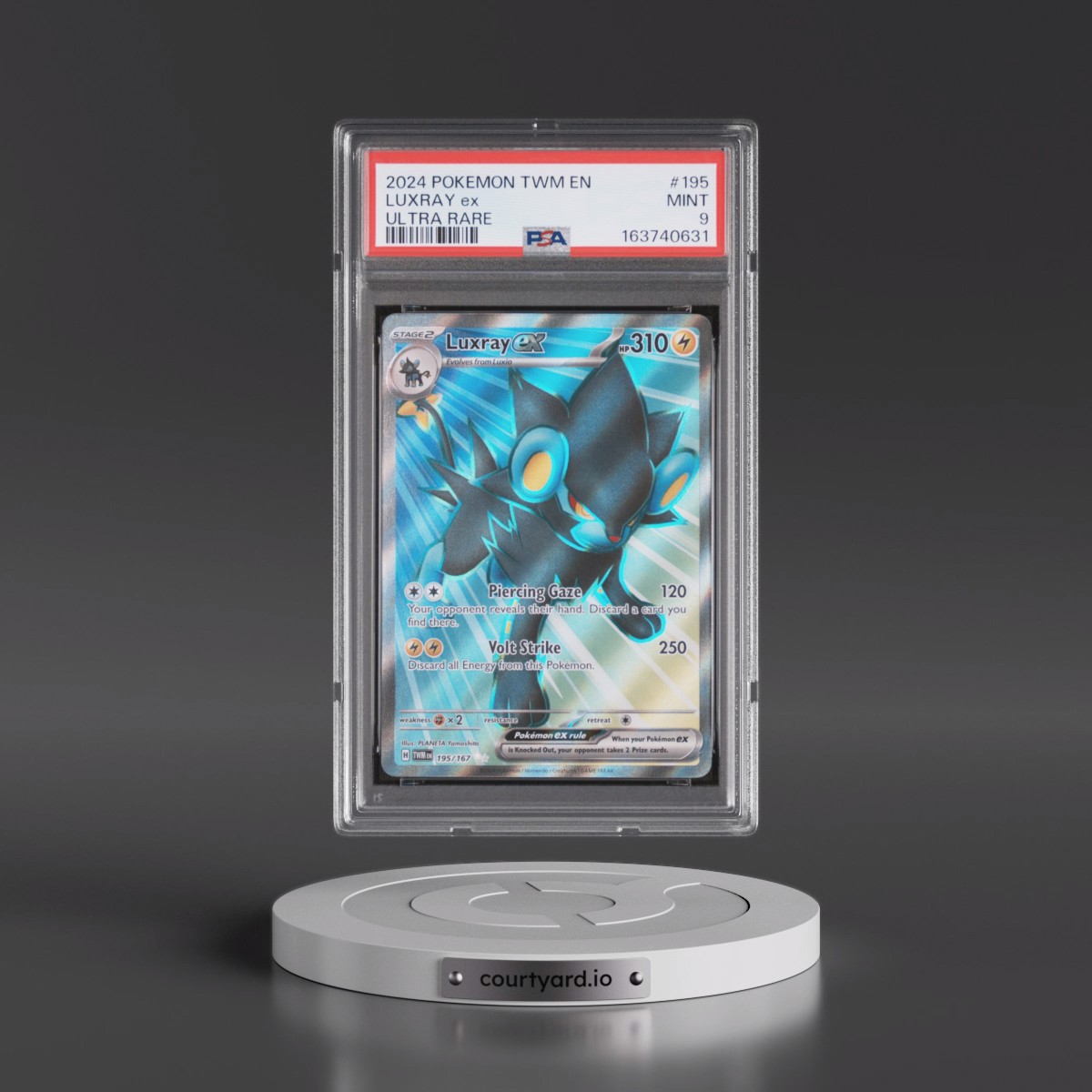 2024 Pokémon Twm EN-Twilight Masquerade #195 Luxray EX - Holo Ultra Rare (PSA 9 MINT)