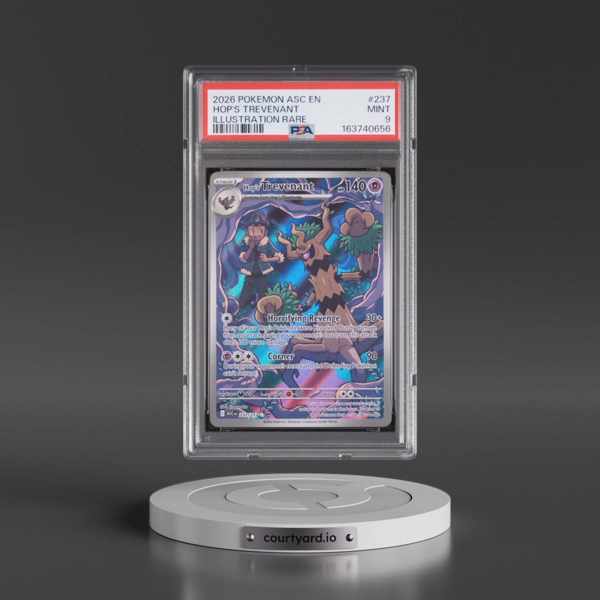 2026 Pokémon Asc EN-Ascended Heroes #237 Hop's Trevenant - Illustration Rare (PSA 9 MINT)
