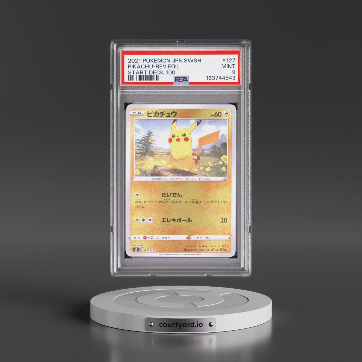 2021 Pokémon Sword & Shield Start Deck 100 #127 Pikachu - Reverse Foil (PSA 9 MINT)