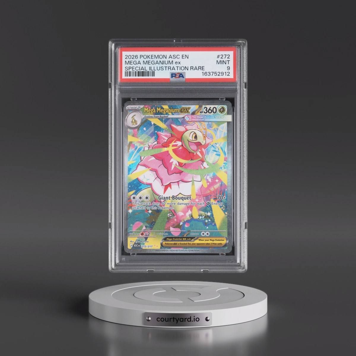 2026 Pokémon Asc EN-Ascended Heroes #272 Mega Meganium EX - Holo Special Illustration Rare (PSA 9 MINT)