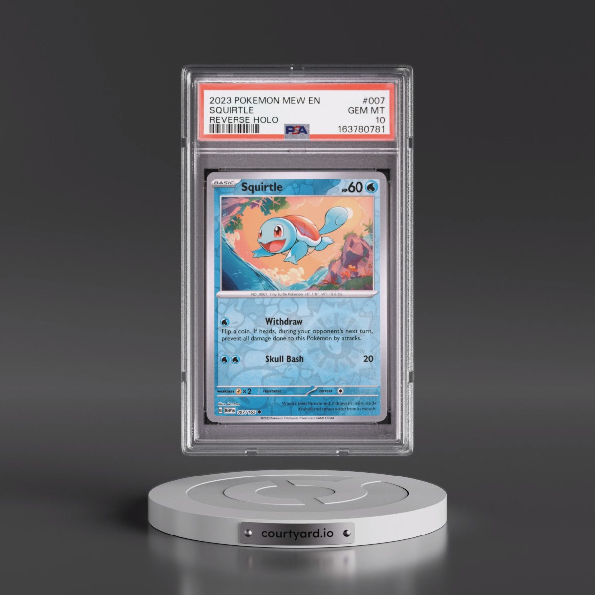 2023 Pokémon Mew EN-151 #007 Squirtle - Reverse Holo (PSA 10 GEM MINT)